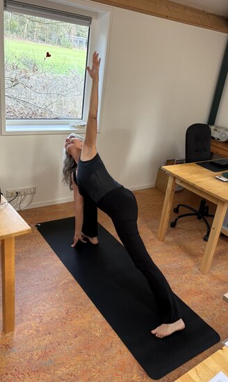 Yoga aardingsmat met yogatas van eco katoen 