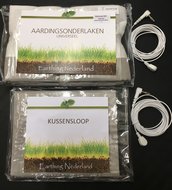 Laken en kussensloop met aansluitsnoeren
