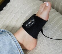 EARTHING&reg; Universele aardingsvoetband met krulsnoer (5m) voor voet, enkel, pols of arm