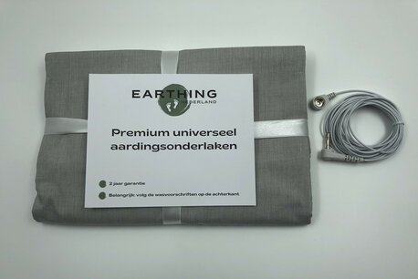 Premium Universeel Aardingsonderlaken 93cm breed (1 persoons), met alleen aansluitkabel